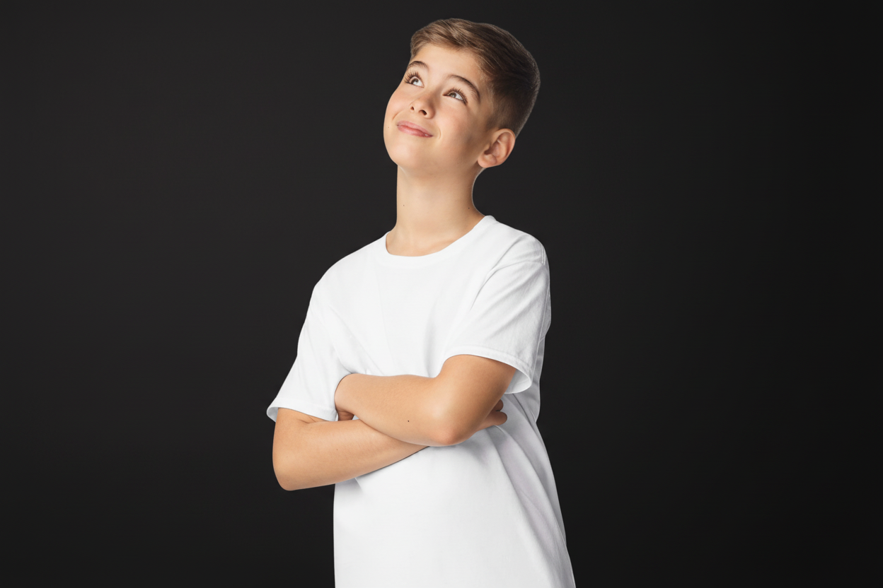 White t-shirt covered with color powder after a color run