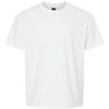 Back view of white youth bulk t-shirt